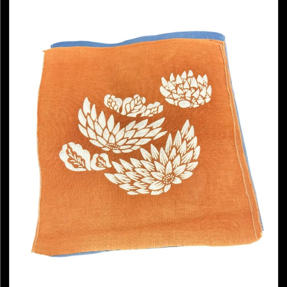 Set Of 8 Multicolor Japanese Cotton Tenugui Hand Towel Napkins W Floral Pattern